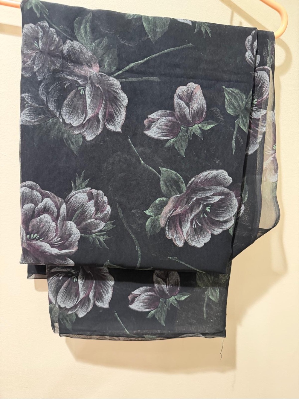 Men's Black Floral Print Pants